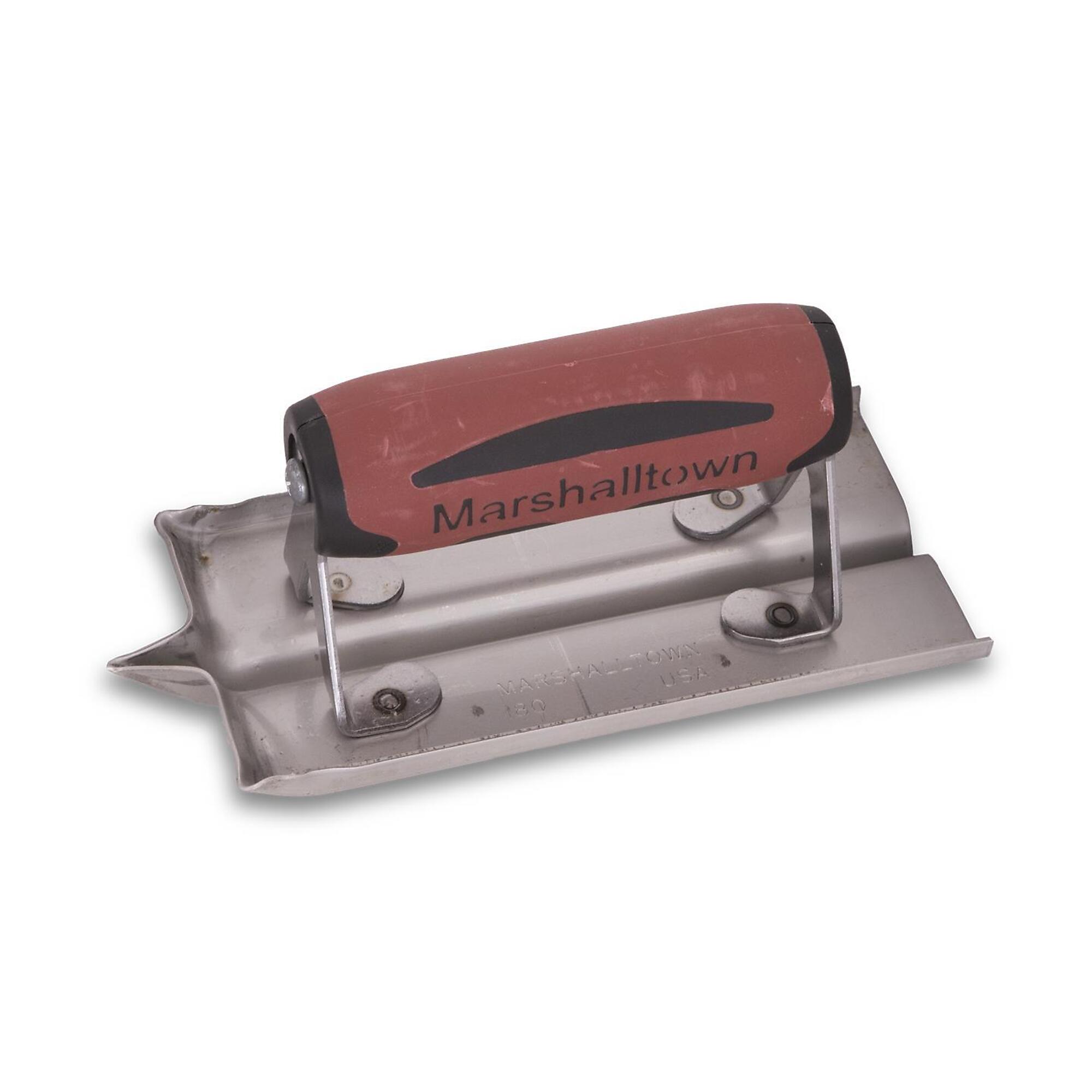 Marshalltown Stainless Steel Hand Groover - 6in. x 3in., 1/2in. x 1/2in. Groove, DuraSoft Handle, Model# 180D